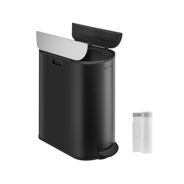 Slim Double Kitchen Bin – 30L + 20L Compartments