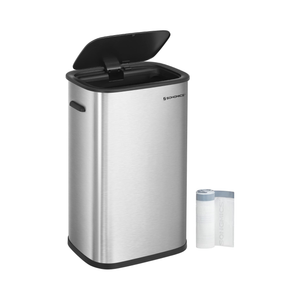 50L Stainless Steel Sensor Bin with Soft-Close Lid