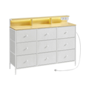 9-Drawer Fabric Cabinet with LED Lighting - Karrari