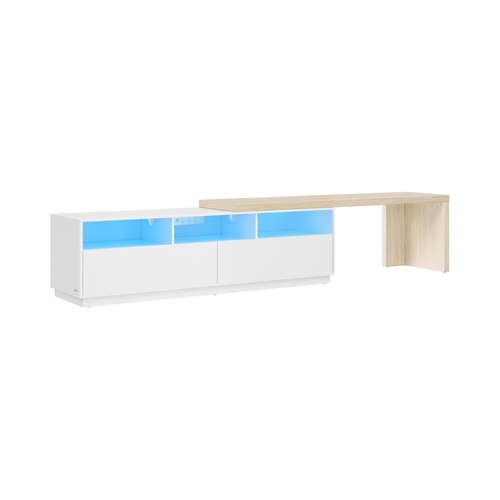 Modern Adjustable TV Unit with LED & Power Strip - Karrari