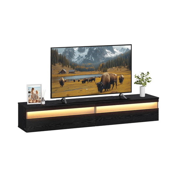 Modern Hanging TV Unit – Wall-Mounted with LED