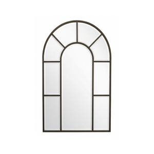 Arched Black Wall Mirror - Metal Frame