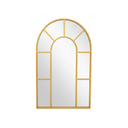 Arched Gold Wall Mirror - Metal Frame (90x60cm) - Karrari