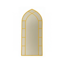 Large Gothic-Style Arched Wall Gold Metal Mirror (180x80cm) - Karrari