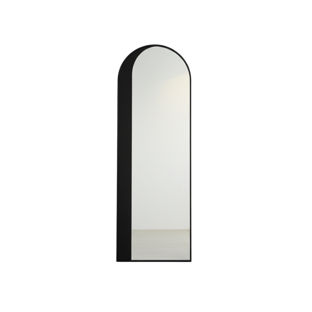 Tall Arched Full-Length Mirror Gold Metal Frame