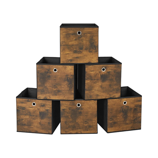 Storage Box Set of 6 - Foldable with Handles