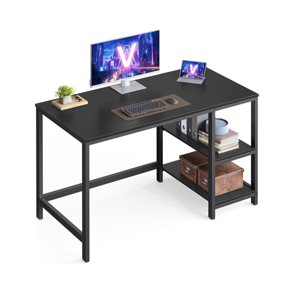 Computer Desk with 2 Shelves – Reversible Office PC Table