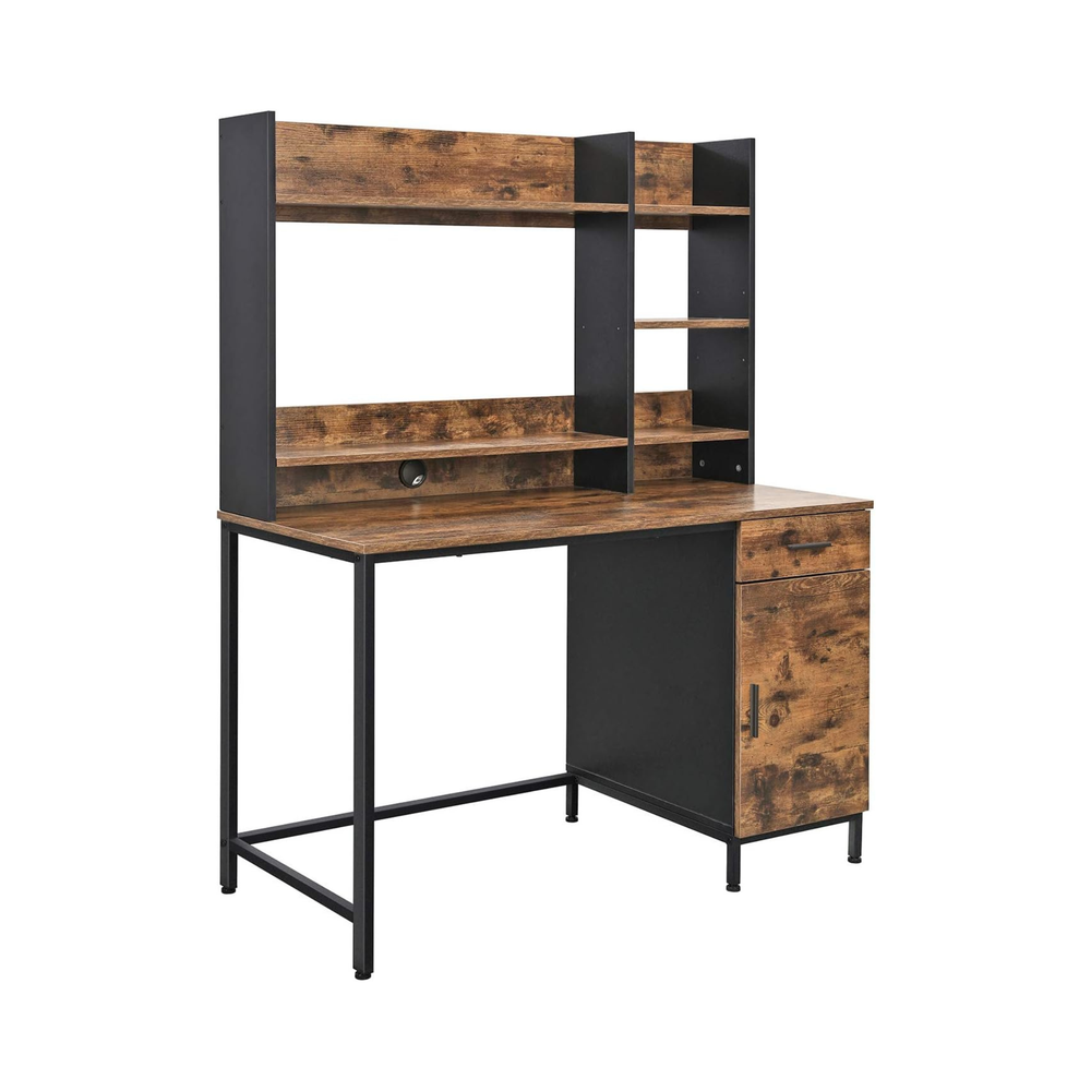 Computer Desk with Shelf Unit & Cabinet