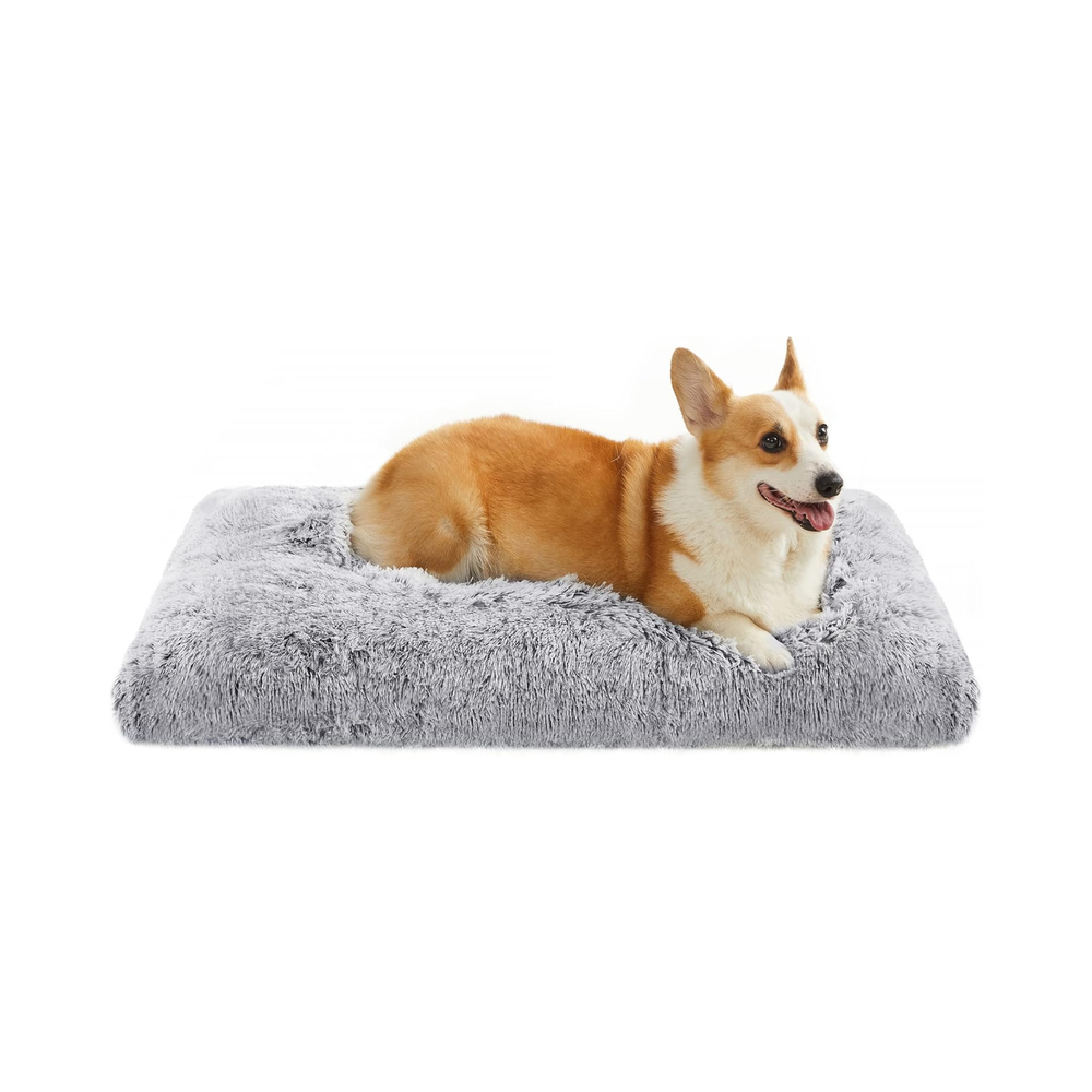 Fluffy Plush Dog Bed with Soft Padding (Washable)