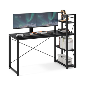 Computer Desk with Storage Shelves Reversible