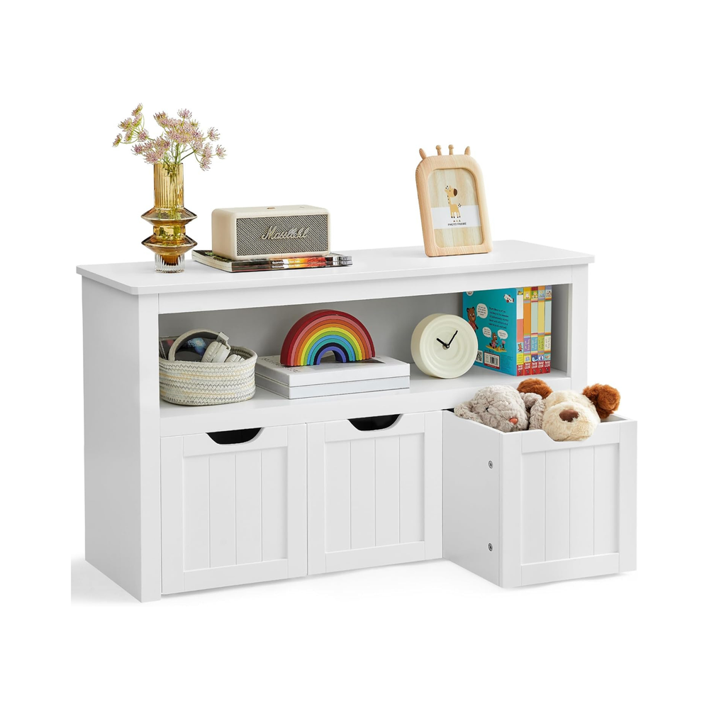 Kids Toy Storage Cabinet with Wheels