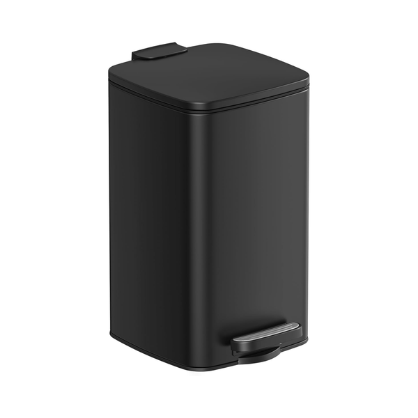 8L Steel Bathroom Bin with Soft Close Lid