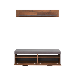 Indy – TV Storage Cabinet + Wall Shelf Set