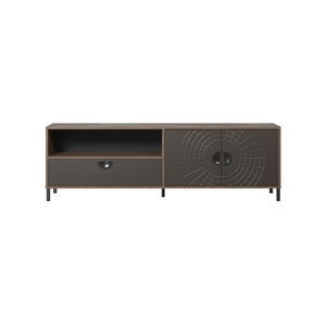 Fusion – TV Cabinet in Rusty Flow Melamine / Pearl Bronze Finish