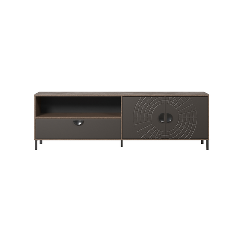 Fusion – TV Cabinet in Rusty Flow Melamine / Pearl Bronze Finish - Karrari