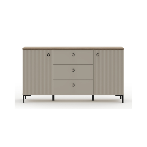 Lucrezia Storage Sideboard – Cashmere & Oak Accents - Karrari