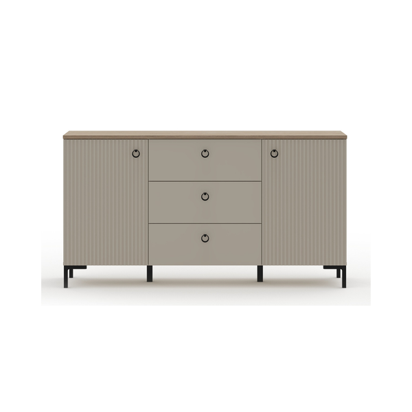 Lucrezia Storage Sideboard – Cashmere & Oak Accents