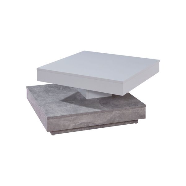 Universal Coffee Table in Cement Grey / White