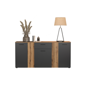 Esteban Chest – Anthracite & Coast Evoke Oak Melamine