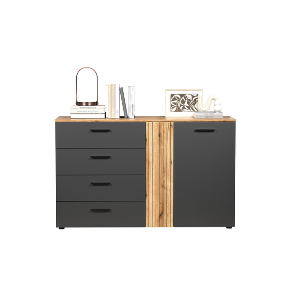Esteban Chest in Anthracite / Coast Evoke Oak Finish