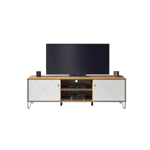 Touch TV Cabinet – Artisan Oak & Matt White