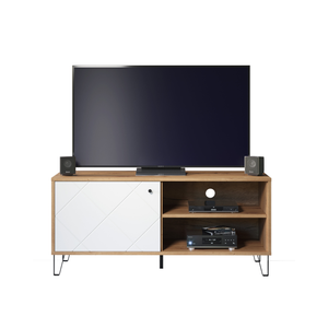 Touch TV Cabinet – Artisan Oak & Matt White