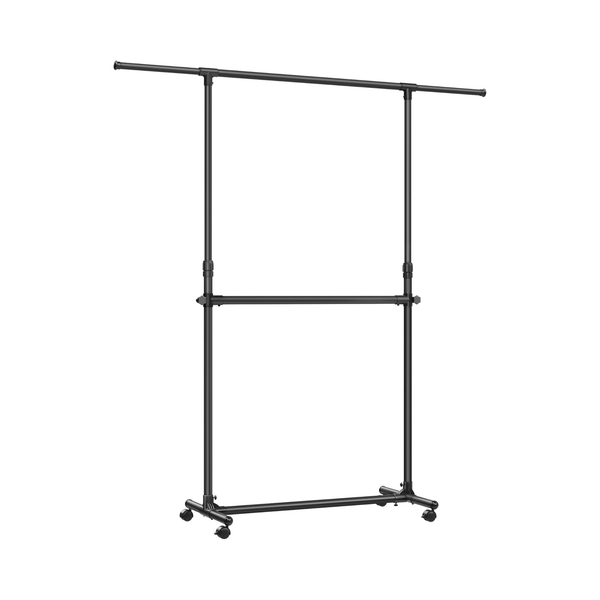 Double Clothes Rail on Wheels – Extendable & Adjustable