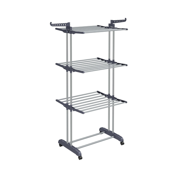 4-Tier Stainless Steel Clothes Dryer – Foldable & Movable