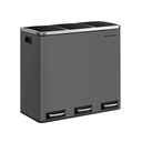 Kitchen Waste Bin with 3 Compartments - Matt Grey - Karrari