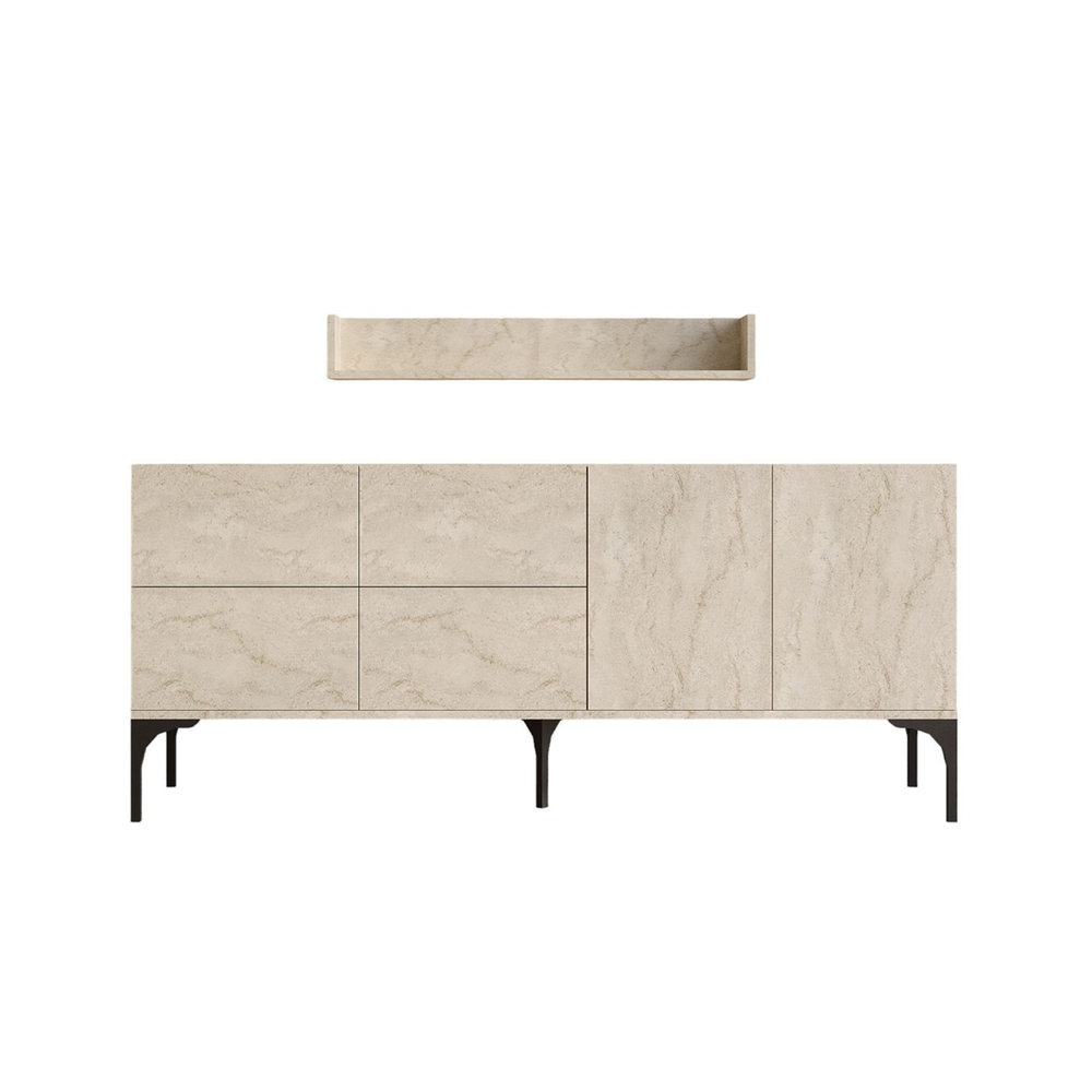 Luxury Sideboard with Matching Wall Shelf - Karrari