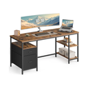 Industrial Style Computer Desk with Storage - Karrari