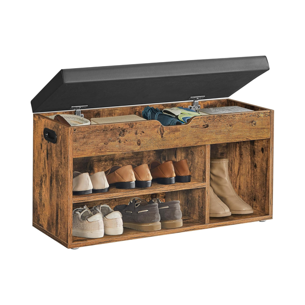Shoe Bench with Cushion & Storage – 3 Compartments - Karrari