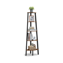 5-Tier Corner Bookcase – Industrial Steel Frame - Karrari