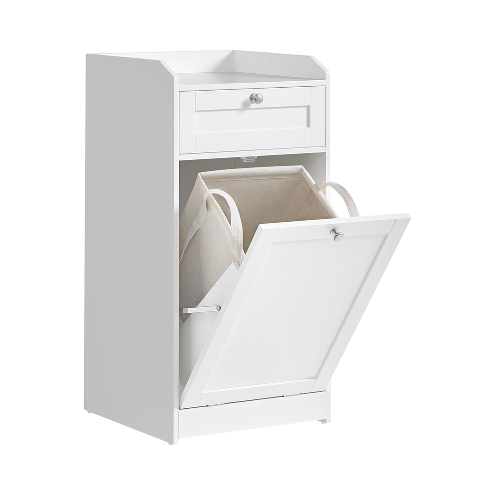 Bathroom Cabinet with Laundry Basket & Drawer - Karrari