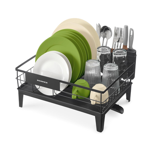 360° Dish Rack with Drain Spout & Cutlery Holder - Karrari