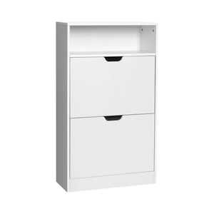 Entryway Shoe Rack – 2 Drop Doors, Adjustable - Karrari