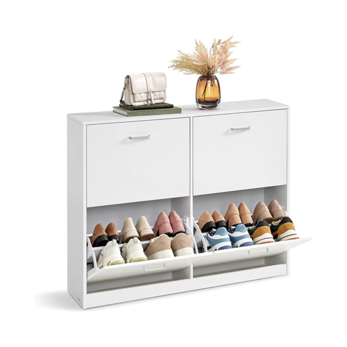 Shoe Storage Cabinet – 4 Flip Doors, Adjustable - Karrari