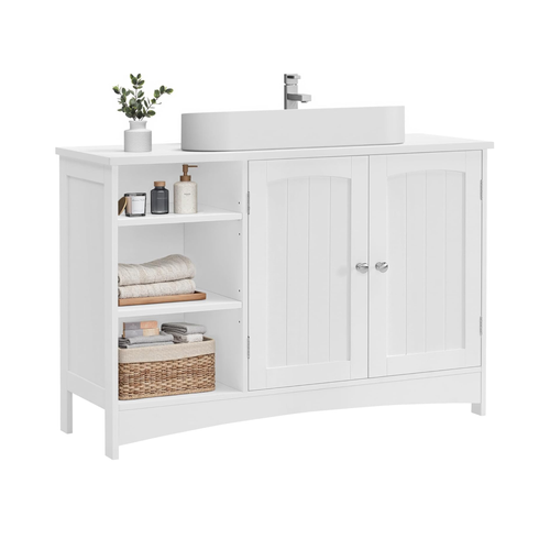 Long Bathroom Vanity Unit – 2 Doors, Adjustable Shelves - Karrari