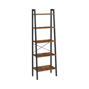 5-Tier Ladder Shelf – Industrial Bookcase - Karrari