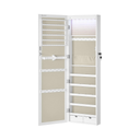 Wall Mounted Lockable Jewellery Cabinet with Mirror - Karrari
