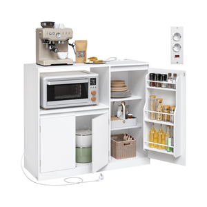 Kitchen Sideboard Cabinet with Microwave Shelf & Adjustable Storage - Karrari