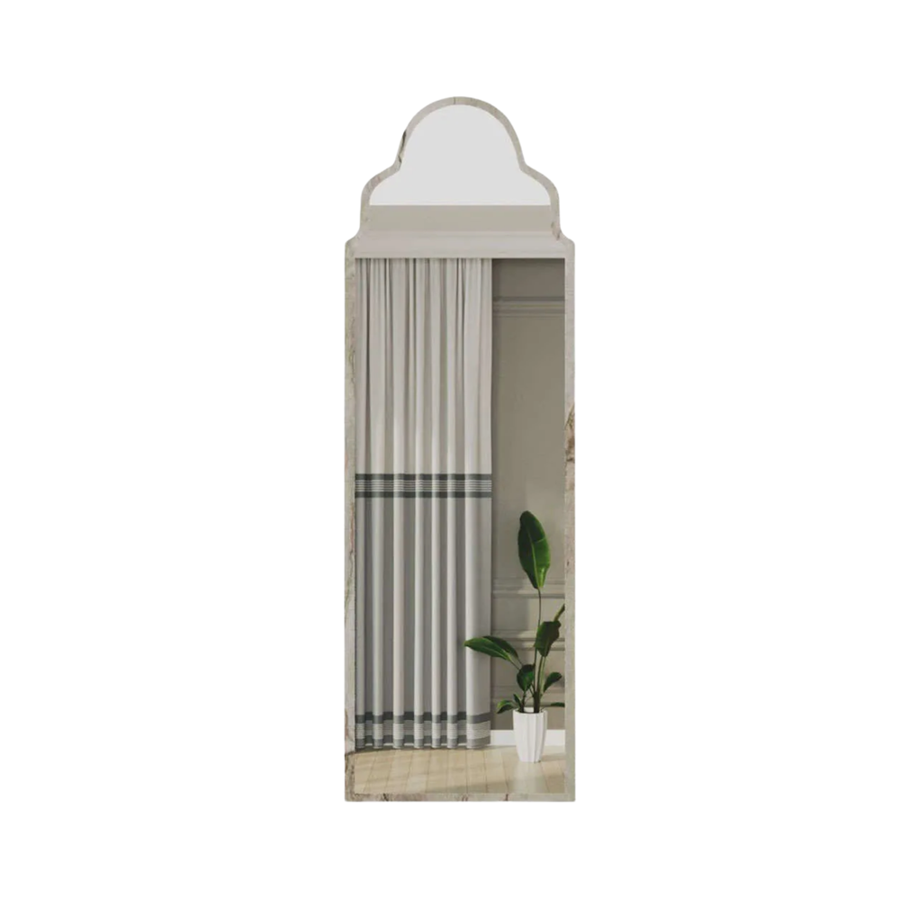 Full-Length Arched Top Mirror | Marble-Effect Frame - Karrari