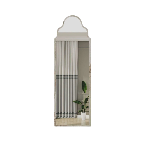 Full-Length Arched Top Mirror | Marble-Effect Frame - Karrari