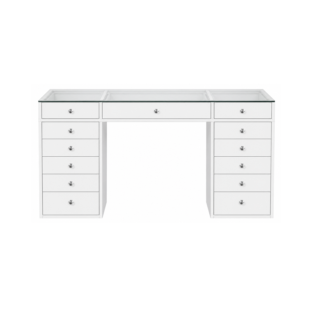 Luxury White Vanity Table – Mirror Sold Separately - Karrari