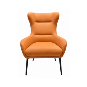 Modern Orange Wingback Accent Armchair Upholstered Lounge Chair - Karrari