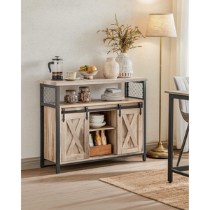 Sideboard with 2 Sliding Barn Doors - Karrari