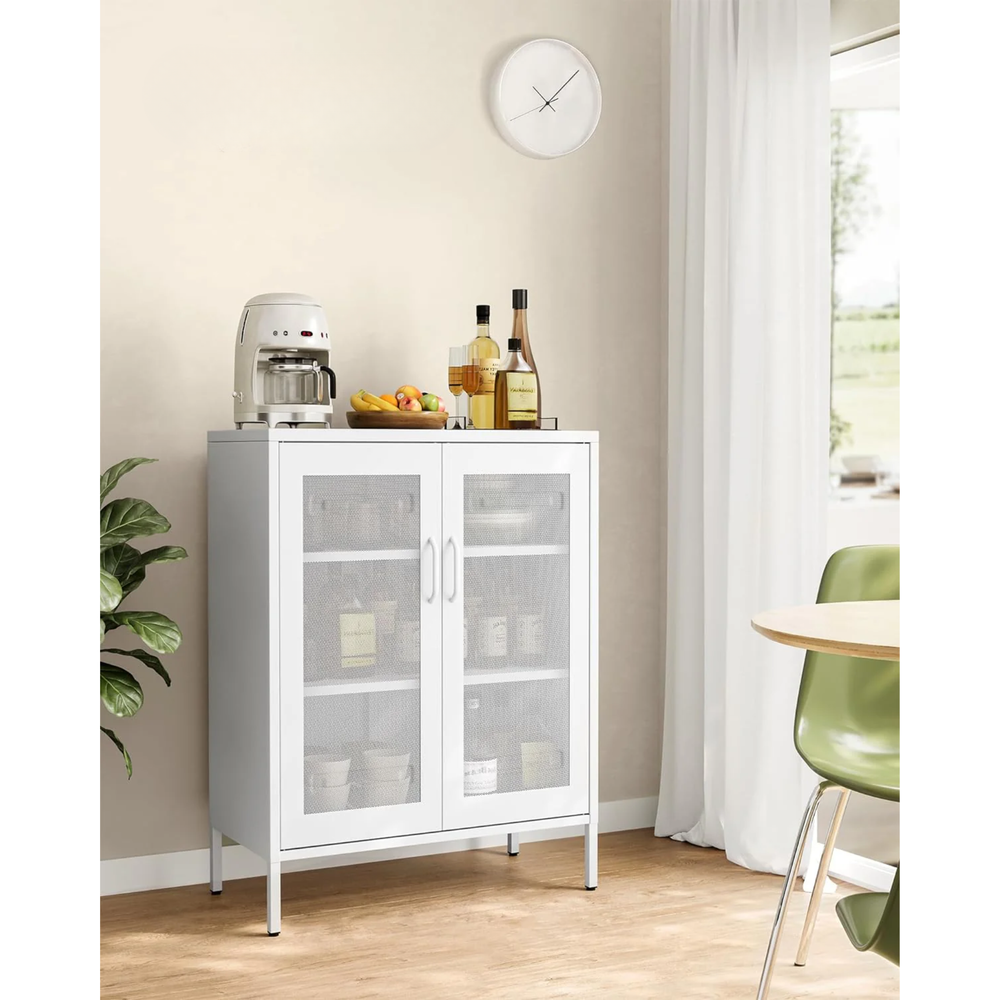 3-Tier Metal Cabinet with Mesh Doors - Karrari
