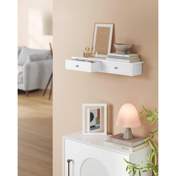 Wall Shelf with 2 Drawers – Gloss Finish
