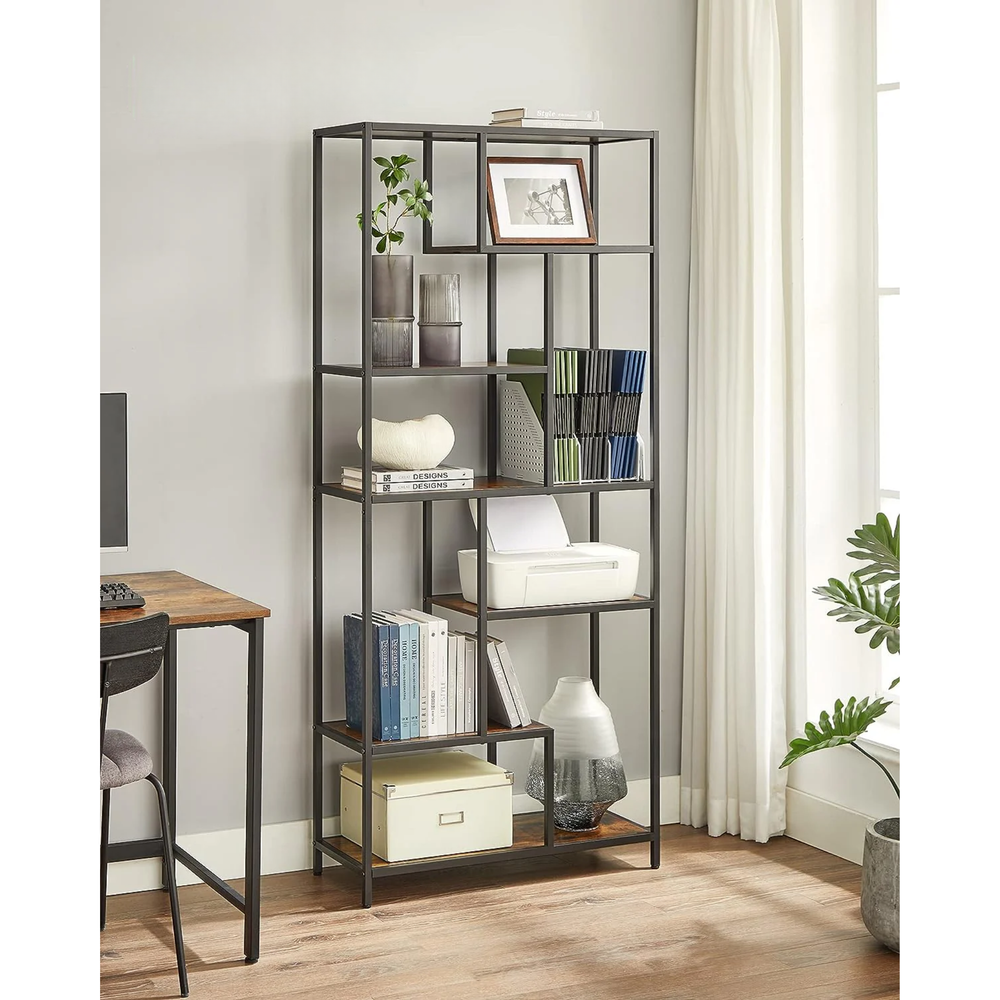 6-Tier Geometric Bookcase - Karrari