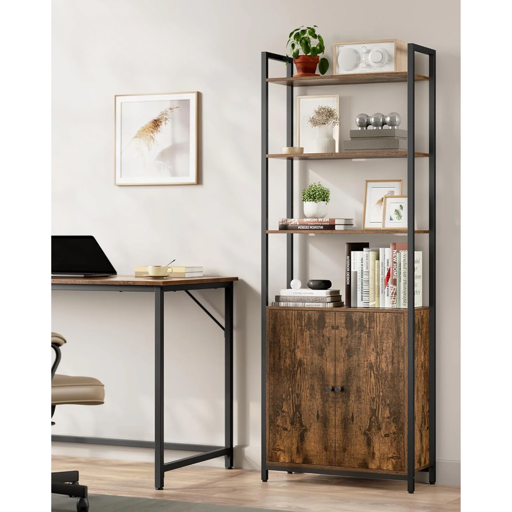 6-Tier Bookcase with Door - Karrari